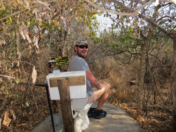 Open-air toilets (thank goodness) Ngepi