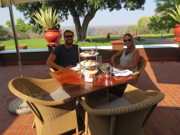 Afternoon tea at Vic Falls Hotel