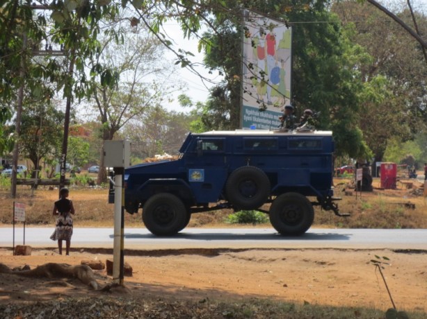The army arrive to disperse the riot