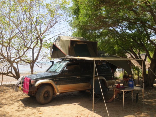 Beach camp at Peponi