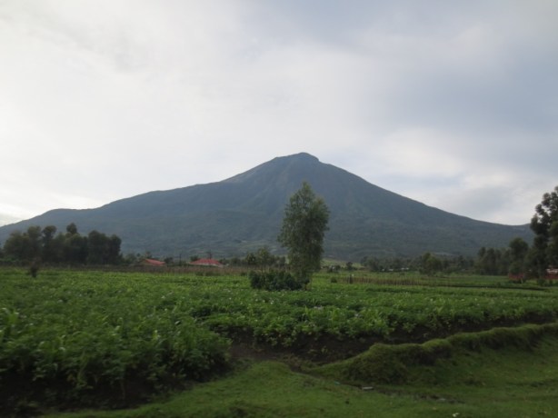 The volcanic crater of Mount Mgahinga