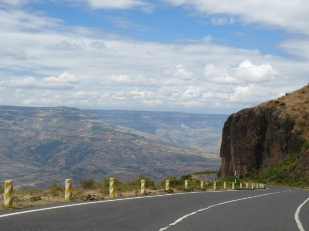 Driving into the Blue Nile Gorge